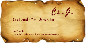 Csizmár Joakim névjegykártya